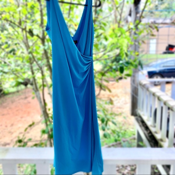 Express Dresses & Skirts - Express Sky Blue Formal Midi Dress (used)